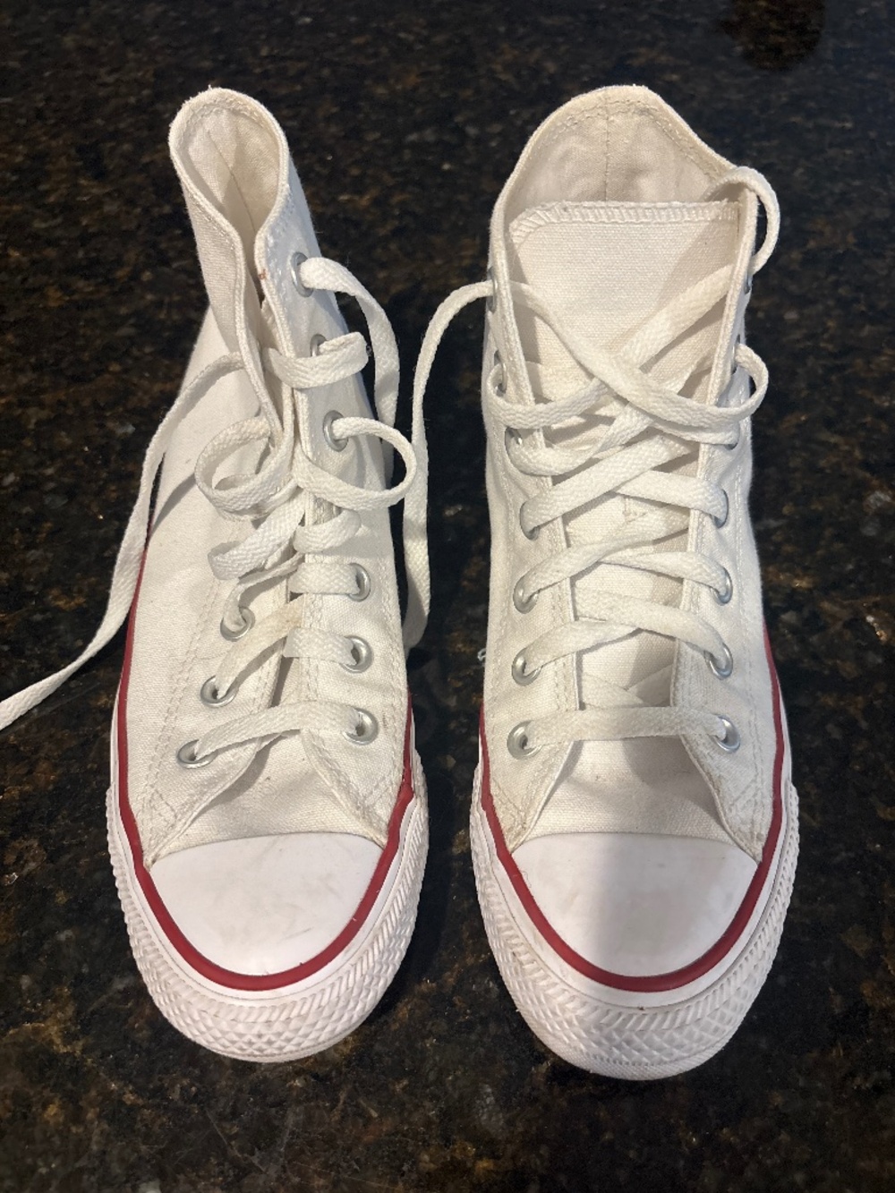 White Chuck Taylor Converse High Tops - size 6.5 womens